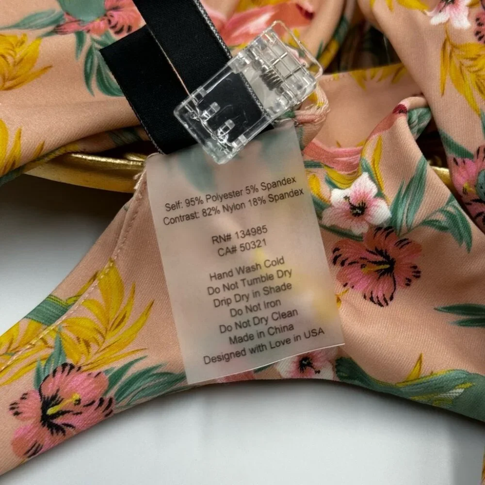 🆕 LOVE & LEMONS 🧿 NWOT Antigua Knot Thong Bikini Set - Size Small